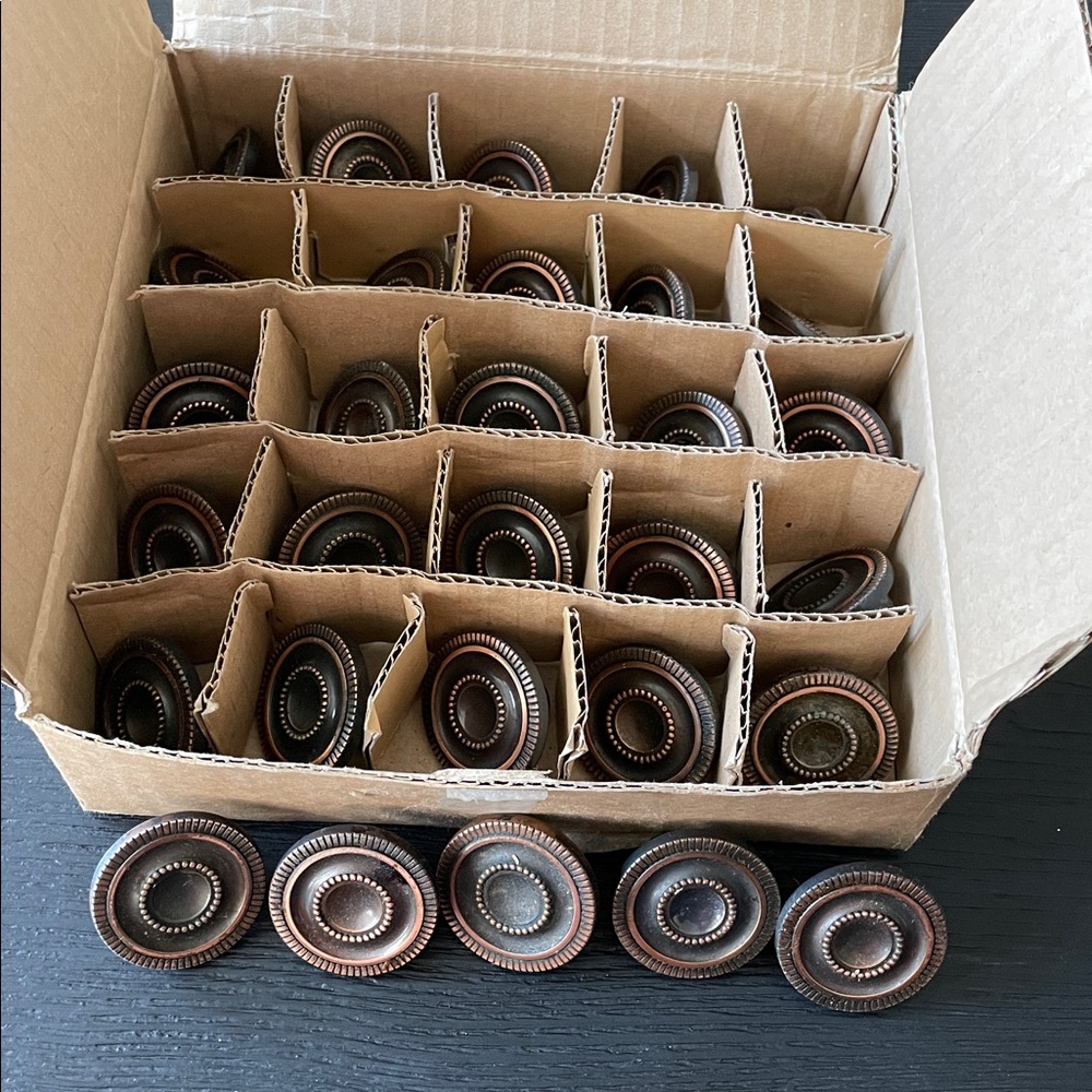 Vintage Brass Cabinet Knobs Lot of 30 - Picture 2 of 9